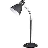 LEPOWER Metal Desk Lamp, Adjustable Goose Neck Table Lamp, Eye-Caring Study Lamps for Bedroom and Office (Sand Black)