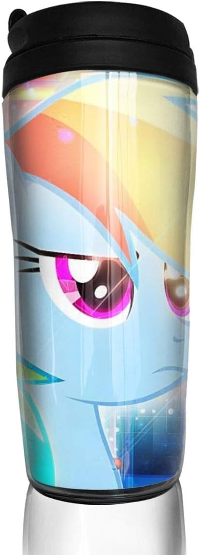 My Little Rainbow Pony Rainbow Dash Coffee Cups Travel Mug Warmer Tumbler Cup, Customize Art Water Bottle Thermos Coffee Cups With Lids 12 Oz