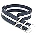 CIVO Watch Bands NATO Premium Ballistic Nylon Watch Strap Stainless Steel Buckle 18mm 20mm 22mm (Dark Grey/Ivory, 18mm)