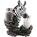 Decorative Zebra Glass Salt and Pepper Shaker Set with Holder Figurine in African Jungle Safari Statues & Sculptures and Wildlife Zoo Animal Kitchen Table Decor Gifts