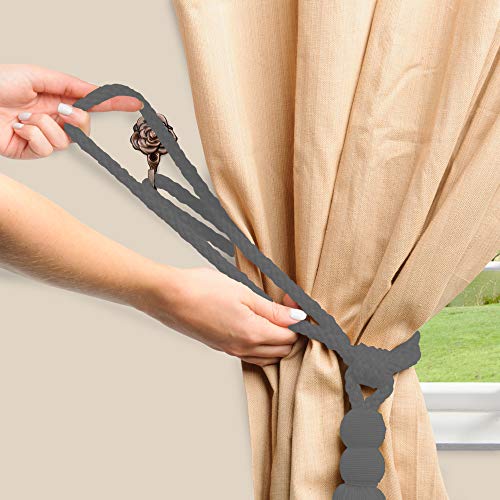 DÉCOPRO Contemporary,Modern|Green Mist, Sage, Honey Dew|Curtain and Drapery Tassel Tieback|9 1/2 inch (24cm) Tassel|30 inch (76cm) Spread (Embrace)|Style#: TBV9|Color: VNT32 - Sagebrush