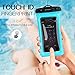 Waterproof Phone Pouch,FITFORT IPX8 Universal Floating Waterproof Case Fingerprints Available TPU Clear Dry Bag Compatible iPhone X 8 7 6 Plus Galaxy Google Pixel HTC LG Sony (2-Pack)-Black&Crystal