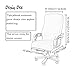 Deisy Dee Slipcovers Cloth Universal Computer Office Rotating Stretch Polyester Desk Chair Cover C062 (Black)