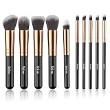 Makeup Brushes, SOLVE Premium Makeup Brush Set Synthetic Cosmetics Foundation Powder Concealers Blending Eye Shadows Face Kabuki Makeup Brush Sets (10pcs, Rose Golden)