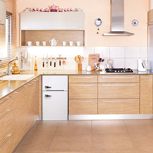 Antarctic Star Compact Mini Refrigerator Separate Freezer, Small Fridge