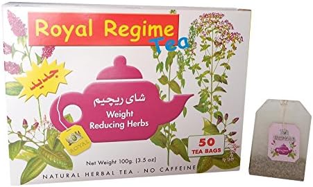 Royal Regime Tea Bags Weight Loss Reducing Herbal Slimming Herbs Detox Diet (1 Box / 50 Tea Bags)