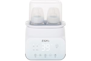 EVLA'S EVLA’S Baby Bottle Warmer, Multi-Function Feeding Bottle Warmer, Fast and Accurate Breastmilk and Formula Milk Warmer with Timer, Defrost, Keep Warm, Baby Food Jar Heating Functions, White