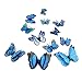 3D Butterfly Wall Decal, 36 PCS Stickers With Double Wings, Sponge Gum and Pins, Removable Wall Decor for Room Home Nursery