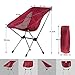 Lightweight Portable Folding Camping Chairs, 330 lbs Capacity Backpacking Beach Chair w/ Carry Bag Compact Heavy Duty Outdoor Travel Sports Lawn Chairs Unique for Hiking Fishing Picnic Red - ALPRANG