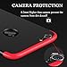 Samhe iPhone 8 Case, 3 in 1 Ultra-Thin Shockproof Hard Cover 360 Degree Protection Apple iPhone 8 (red+Black+red)