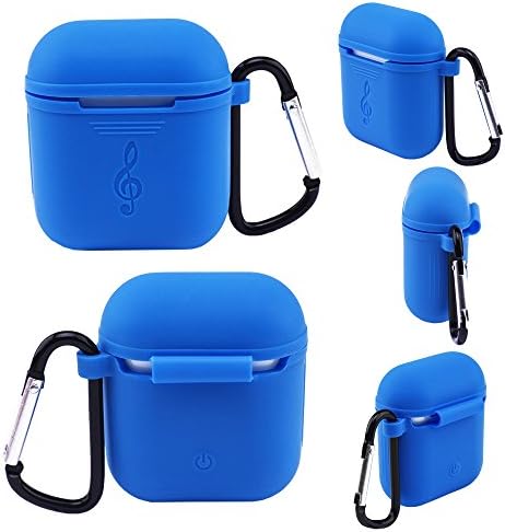 PHERSION Silicone Protective Cover Case with Aluminum Keychain for Apple AirPods Wireless Earphone Charging Case