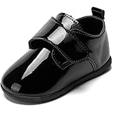 ohsofy Infant Baby Boy Oxford Shoes PU Leather Loafers Rubber and Soft Sole Wedding Dress Shoes Toddler Girl Baby Walking Shoes