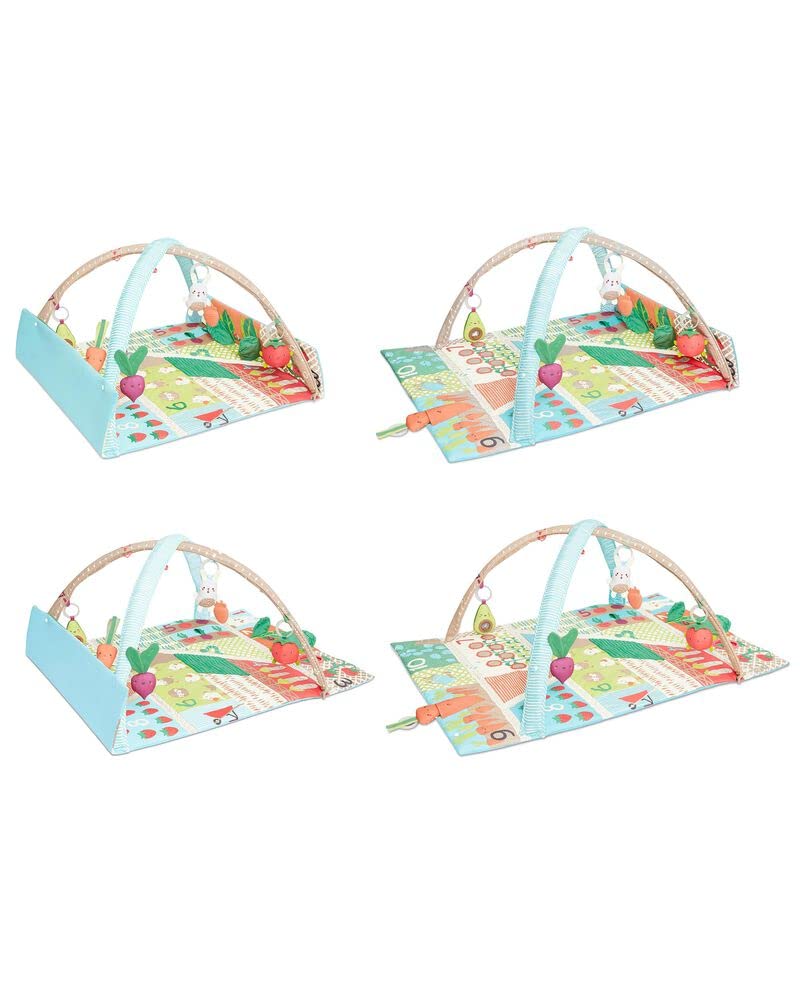 Skip Hop Tummy Time Mat, 3-in-1 Activity Baby Play Gym, Age 0+, Farmstand Grow & Play, Green