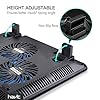havit Cooling Pad 12"-17" Laptop Cooler with 3 Ultra Quiet Fans, Ergonomic Comfort Notebook Cooler with 2 USB Ports, HV-F2056