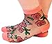 Lovful 3 Pack Women Transparent Ankle High Socks, Rose, One Size