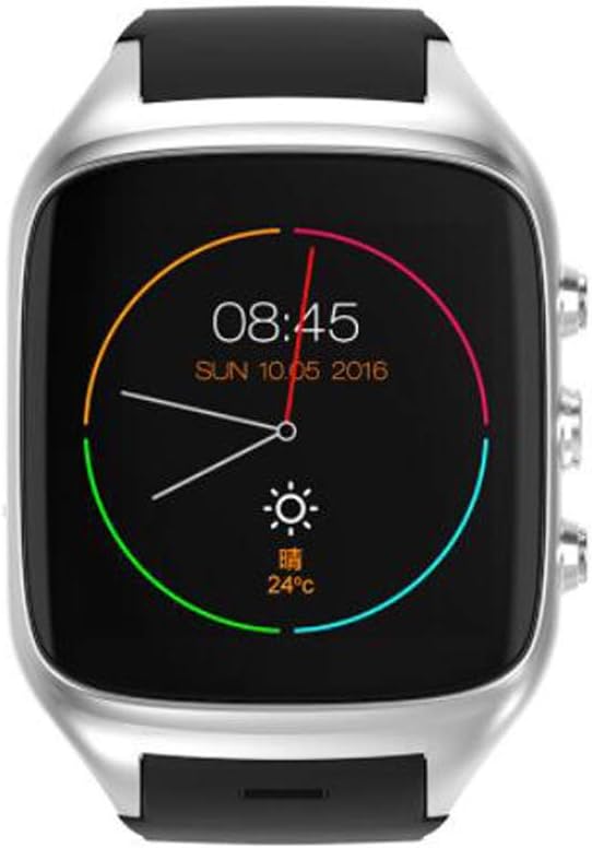 X02S Bluetooth Smartwatch 1.54Inch LCD Screen 512M+8G with Camera Memory WiFi GPS Sim Card Slot for Android 5.1 600mAh Polymer Battery Silver