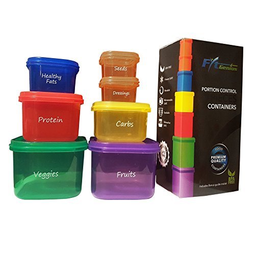 Buy FitGenius™ Labeled Portion Control Containers (7Piece Set) Color