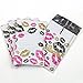 #000 4x8 Inch Pack of 60 Black Gold and Pink Kisses Pattern With Address Labels Poly Bubble Mailers Padded Shipping Envelopes Bags for Packing Goods with Self Adhesive Strip and Made Water Resistant
