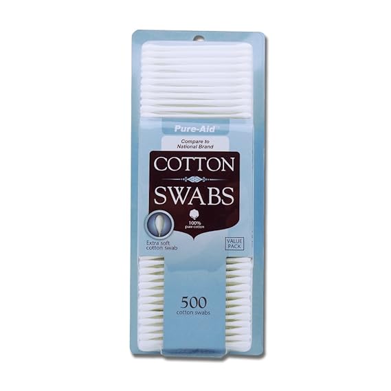 PureAid Cotton Swabs 500 ct Beauty