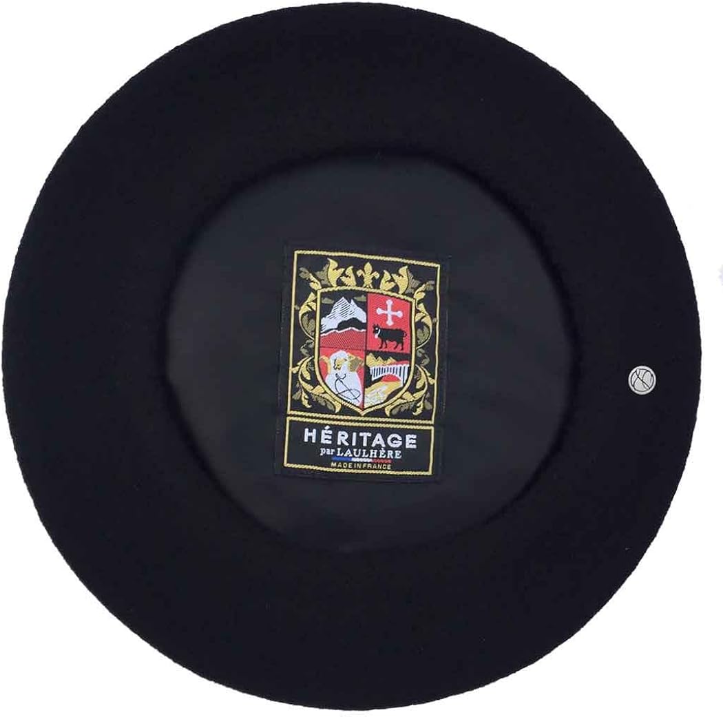 Laulhere Classiques Authentique Traditional French Wool Beret, Noir (Black) at  Women’s Clothing store