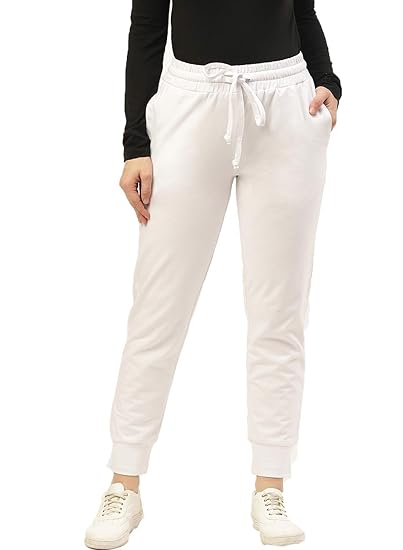 plain white joggers womens