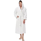 SIORO Mens Hooded Terry Cloth Robe, Big and Tall Bathrobe, Full Length Cotton & Absorbent Robe for Spa, Shower & Sleepwear