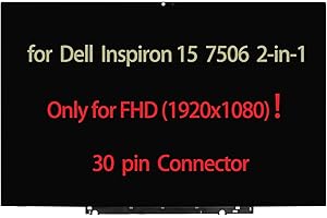 DAPLINNO 15.6" LCD Replacement for Dell Inspiron 15 7506 2-in-1 P97F P97F003 P97F005 Touch Screen Digitizer LED Display Assembly with Bezel FHD (30pin Connector)