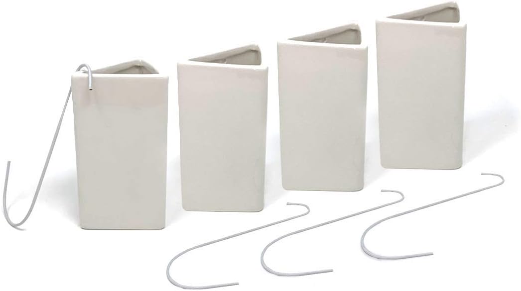joeji's Kitchen Radiator Hanging Humidifiers Set of 4 White Ceramic