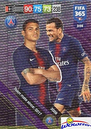 Thiago Silva Dani Alves Paris Saint Germain 2019 Panini Adrenalyn Xl Fifa 365 Club Country Insert Card Awesome Special Card Imported From Europe Shipped In Ultra Pro Top Loader To Protect