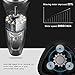 NPET Electric Shaver for Men, USB Rechargeable Electric Razor, IPX7 Waterproof Wet & Dry Rotary Cordless shavers with Pop-up Beard Trimmer - Silver Black
