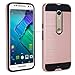 Moto X Pure Edition Case/Moto X Style Case,Aomax Hybrid Durable Soft Silicone Rubber and Hard Armor TPU Shockproof Protective Cover Case for Motorola Moto X Pure Edition/Moto X Style VLS Rose Gold