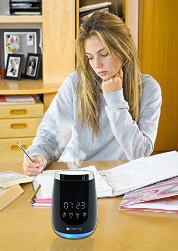 PureGuardian SPA260 Ultrasonic Cool Mist Deluxe Aromatherapy Essential Oil Diffuser with Touch Controls & Alarm Clock - Thumbnail 6