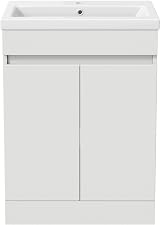Artis 600mm White Gloss Bathroom Vanity Unit With Ceramic Basin view 6