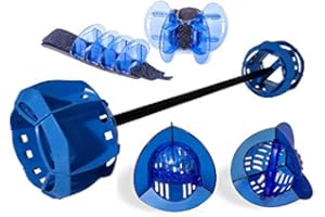 Hydrorevolution Ultimate Pool Exercise Bundle | High Resistance Water Weights | Water Exercise Equipment | Aqualogix Blue Bells, Fins & Aquastrength Barbell | Quick Start Guide