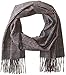 Phenix Cashmere Men's Glen Plaid Scarf, Black/Bordeaux, One Size