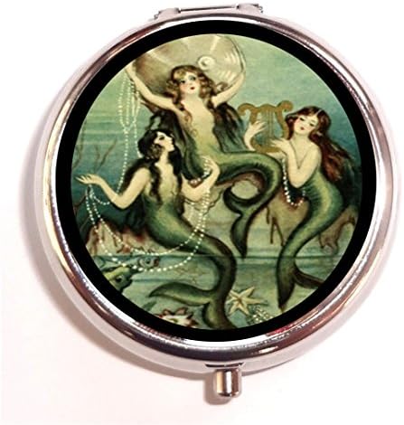 Mermaid Pill Box Pill Case Mermaids Illustration Art Medicine Organizer