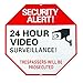 Home Security Sign: 24 Hour Video Surveillance Trespassers Will Be Prosecuted Large 12 X 12 Octagon Reflective UV and Rust Proof Aluminum Sign Also Use As Fake Video Surveillance Sign Comes W/SCREWS