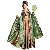 Hanfu Dress Women Chinese Ancient Hanfu Carnival Cosplay Costume Hanfu Green&Red Dress Large Size