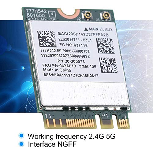 Aufee NGFF WiFi Card, Dual Band 2.4G/5G 433Mpbs Network NGFF Wireless WiFi Card for Lenovo Network Adapter Wireless Card