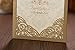 PONATIA 25PCS Laser Cut Invitations Cards Luxury Diamond Gloss Design Wedding Bridal Shower Invitation Baby Shower Engagement Birthday Invitation Graduation (Dark Gold)