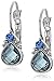 1928 Jewelry Silver-Tone Blue Petite Teardrop Earrings