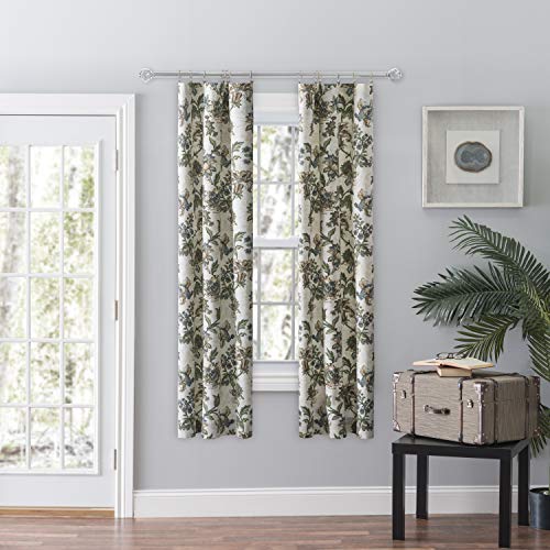Ellis Curtain Madison Floral 56" x 63" Tailored Panel Pair, Blue