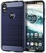 Motorola One Case, Moto One Case, Moto P30 Play Case, Asmart Shock Absorption Case Motorola One Slim Carbon Fiber Cover Flexible TPU Protective Phone Case for Motorola One/Moto P30 Play (Blue)