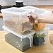 Refrigerator Pantry Organizer Bin, BAMONA 2 Pcs Kitchen Vegetable Fruit Food Holder Storage Freezer Cabinet Box with Lid & Handle