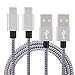 USB Type C Cable, AOKER [2Pack] [10ft] Nylon Braided Long Cord USB Type A to C Charger Cord for Samsung Galaxy S8 plus, Galaxy S8,Google Pixel, Pixel XL, LG G6 V20 G5, Nintendo Switch (2Pack 10ft)