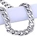 Trendsmax 11mm Mens Boys Curb Cuban Link Chain Silver Tone Stainless Steel Necklace 22inch