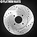 Fit 2009-2019 Nissan Maxima HartBrakes Full Kit Brake Rotors+Ceramic Brake Pads