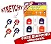 Key Caps Tags - Stretchy All-in-One Key Cover & Tags - ONE Size FITS Most Keys - Includes Blank Labels and Printed Labels - Key Covers, Name Tags, Identify Tag (Pastel 4 Pack)