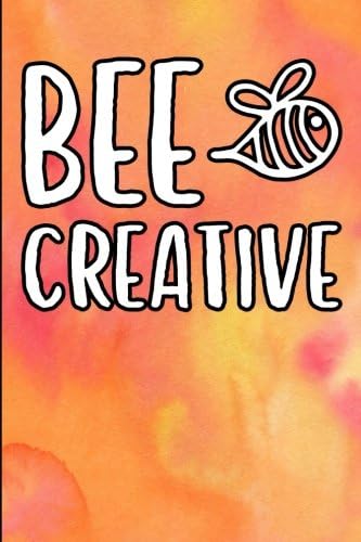 Bee Creative Journal: Watercolor Pink & Orange 120 Page 6" x 9" Blank Lined Journal, Notebook or Diary, Durable Soft Cover, Matte Finish