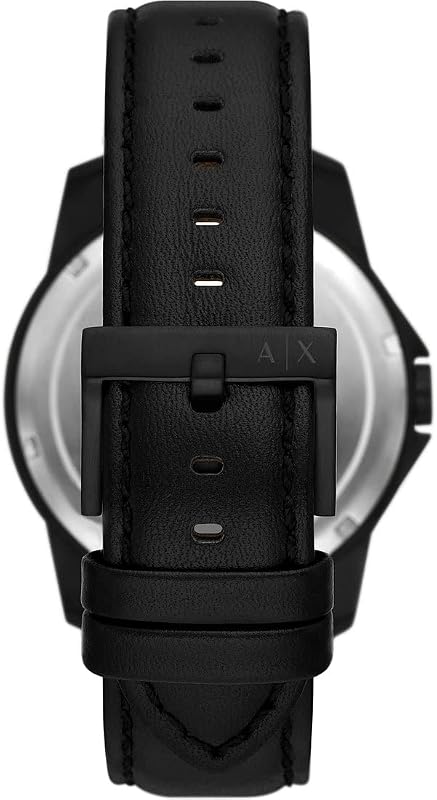 Herrenuhr, Quarz-Dreizeiger-Datumwerk und 44mm Gehäusegröße mit Edelstahl- oder Lederarmband